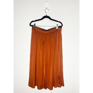 Kobi Halperin Women's A Line Flowy Split Front Slit Skirt Elastic Waist Pockets